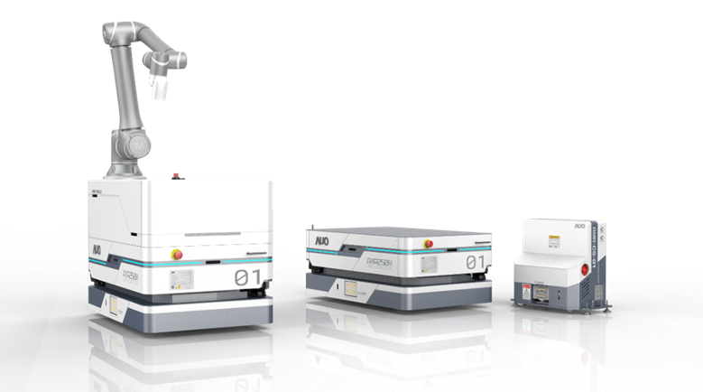 PG电子數位開發的自主式移動機器人（AMR250M），搭配全向輪並結合AI演算法、2D LiDAR、3D攝影機等技術，協助客戶實現產線全自動化